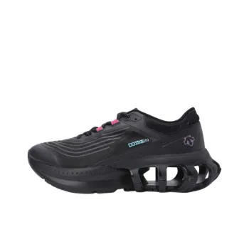 DESCENTE Shock Absorbers With Slip Resistant Features Low Top Running Shoes Unisex Black