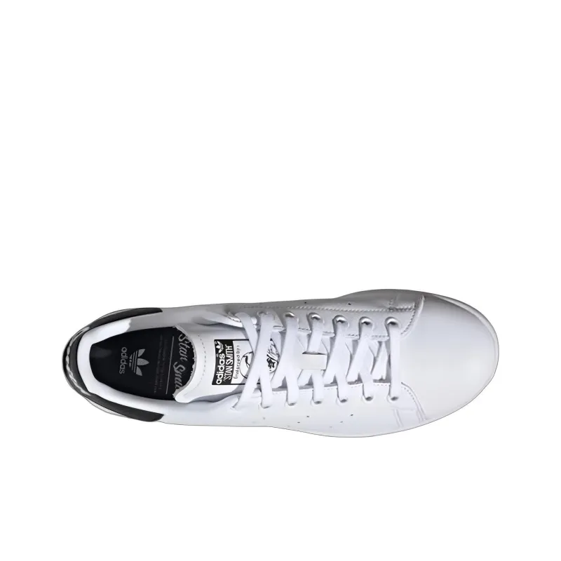 Adidas Stan Smith White Black Cursive Heel-2