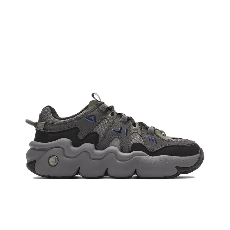 FILA Panini High Top Vintage Basketball Shoes Men's Black Gray-1