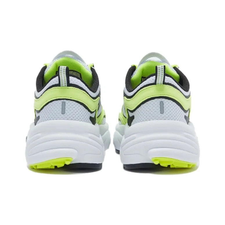 FILA Cushioning Anti Slip And Wear Resistant Low Top Chunky Sneakers Unisex White Yellow Black-4