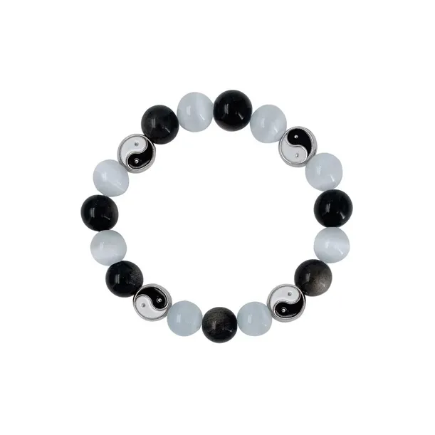 CARAT'S DIARY Obsidian Jade Bracelets Unisex-0
