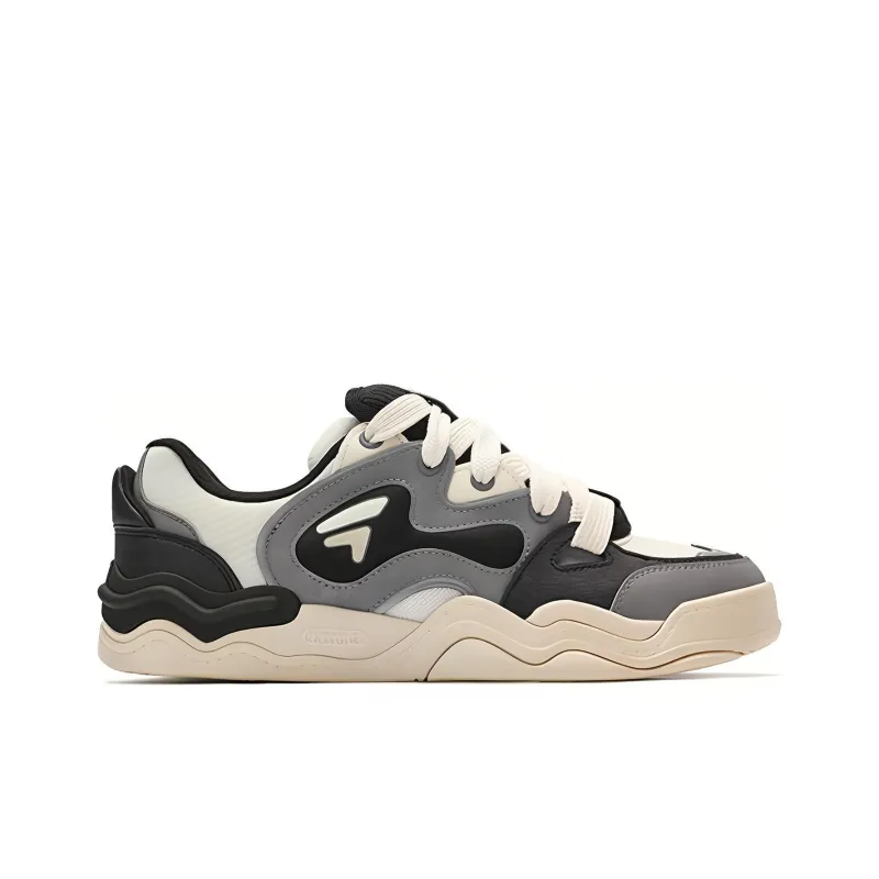 FILA FUSION KICKDX Quick Drying Impact Resistant Water Resistant Low Top Skateboard Shoes Men's Milk White Gray-1