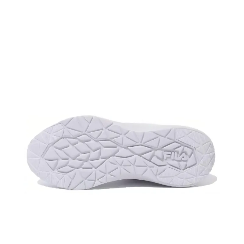 FILA Abrasion Resistant Breathable Low Top Running Shoes Unisex Pure White-4