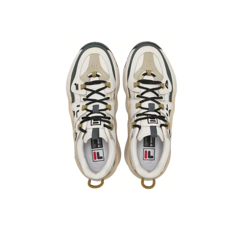 FILA Panini High Top Vintage Basketball Shoes Men's Yellow White-2
