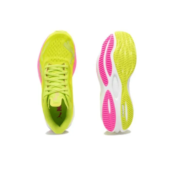 PUMA Velocity Nitro 3 Anti Slip Wear Resistant Low Top Casual Running Shoes Women's Yellow-3