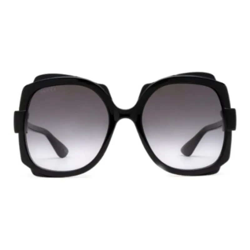 GUCCI Eyewear Logo engraved Square frame Sunglasses-1