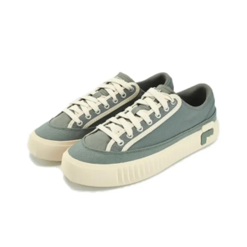 FILA Gear Anti Slip Wear Resistant Low Top Skateboard Shoes Men's Green White-2