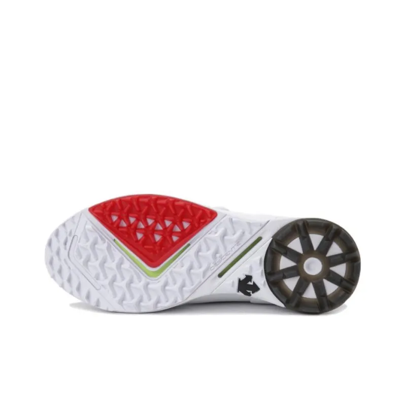 DESCENTE R90 MID BOA Mid Top Golf Shoes Men's White Black Red-4