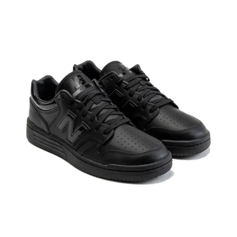 New Balance BB480 White Triple Black-3