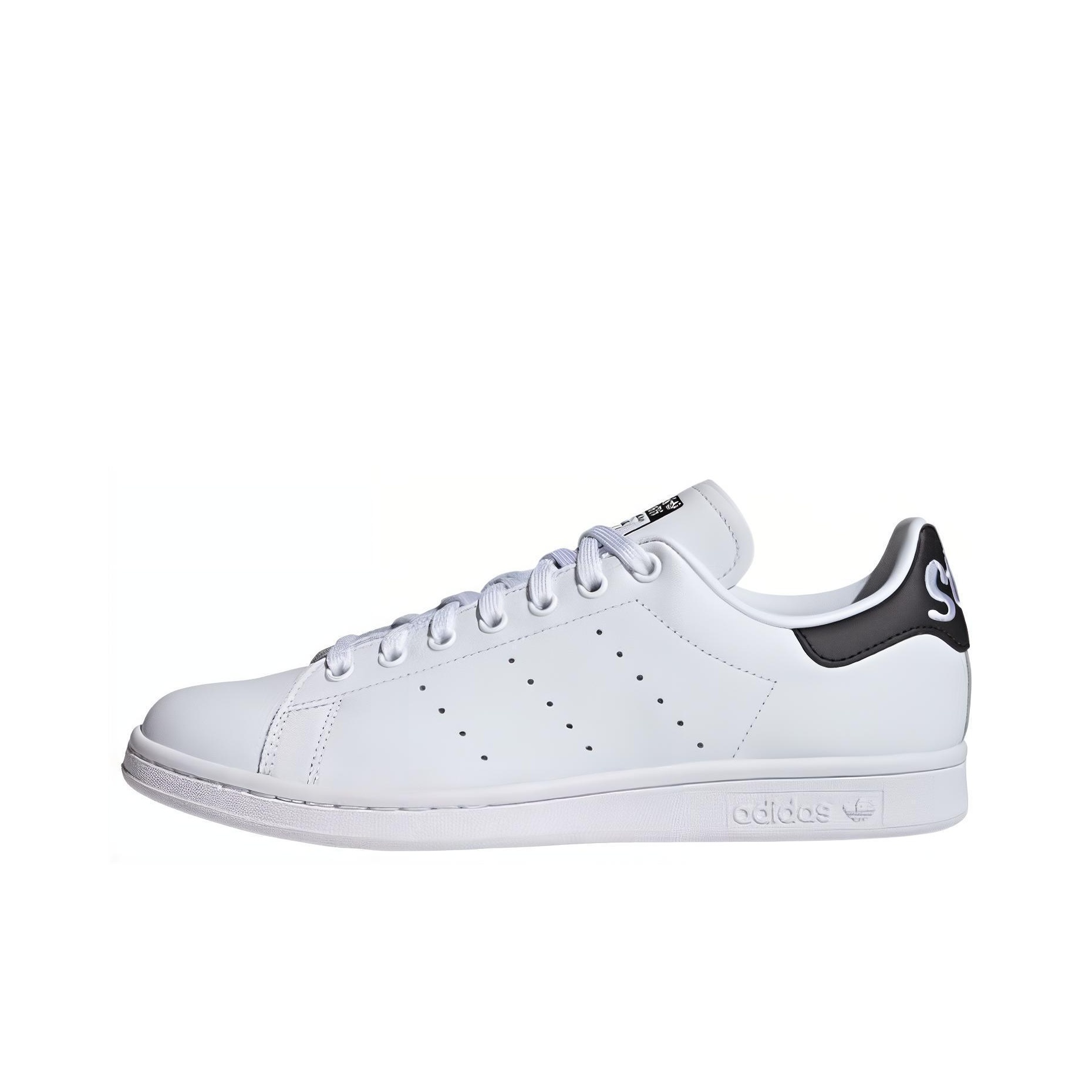 Adidas Originals Stan Smith White Black Cursive Heel POIZON