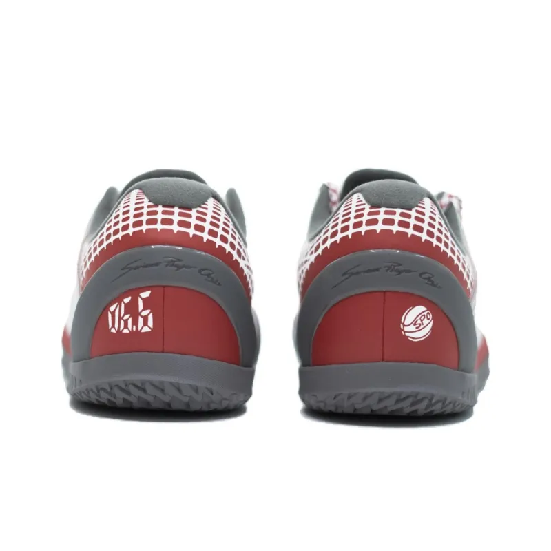 Serious Player Only Player 1 Basketball Shoes Men Low Top Black White Red-3