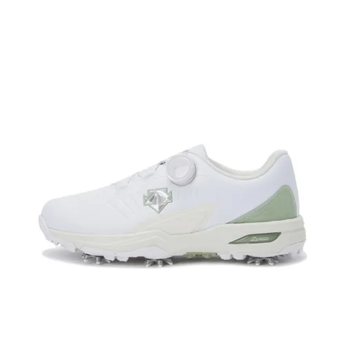 DESCENTE Energite Impact Boa Fit System Slip-Resistant Low-Top Golf Shoes Women's White Green