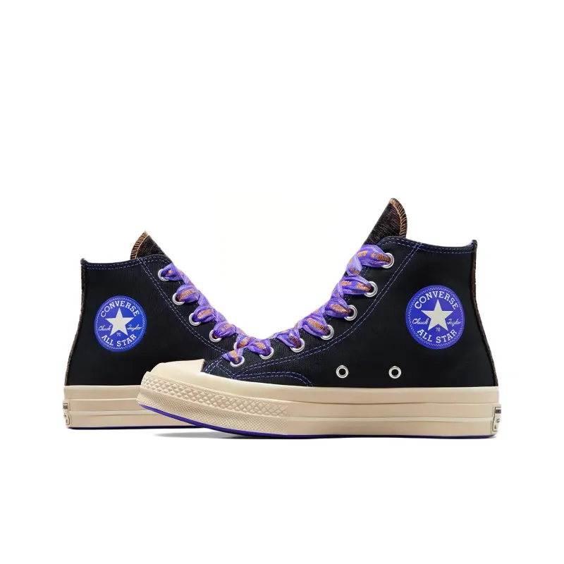 Chuck 70 Converse High 'Ribbon Laces Black Blue Flame'-3