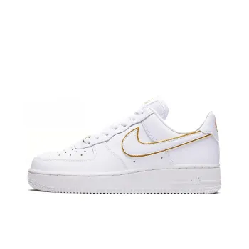 Nike Air Force 1 Low White Gold Swoosh Women's