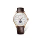 Rose Case White Dial Brown Leather Strap Style