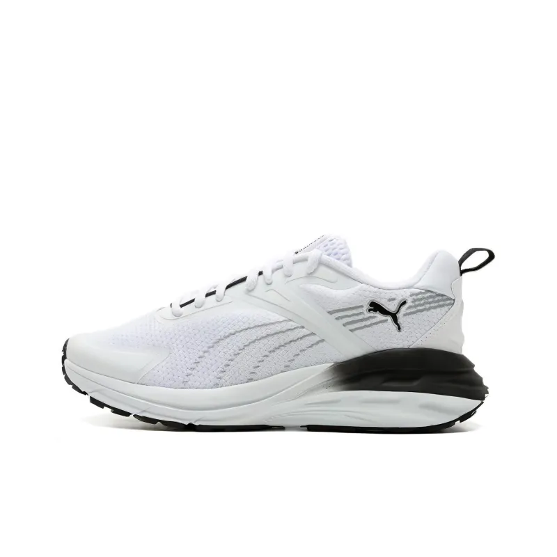 PUMA Durable Breathable Low-Top Rubber Casual Running Shoes Unisex White Black-0
