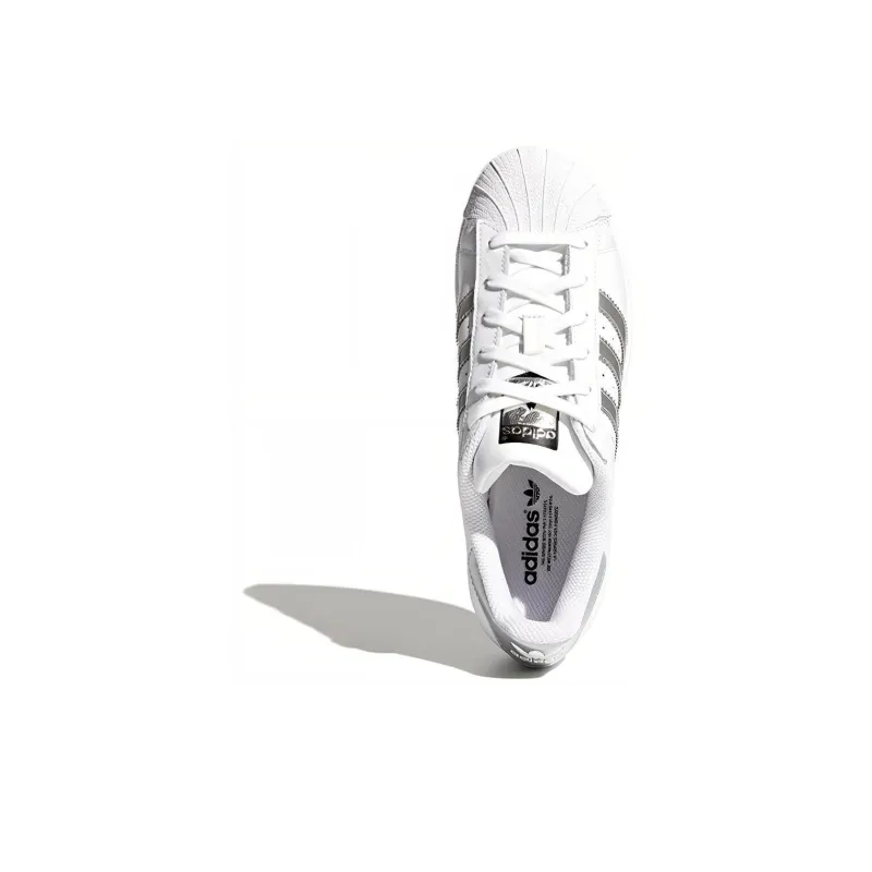 Adidas Superstar White Silver Metallic Women's-3