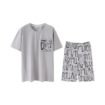 WOLFSFUL Pajama Set Men's Light Wisteria Gray