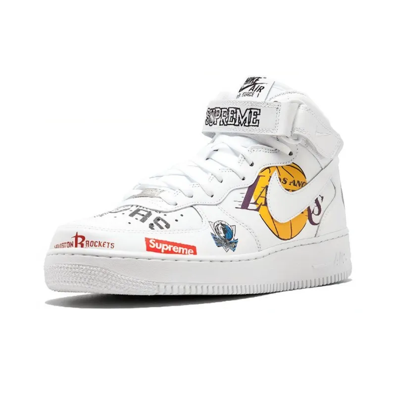 Nike Air Force 1 Mid Supreme Nba White-2