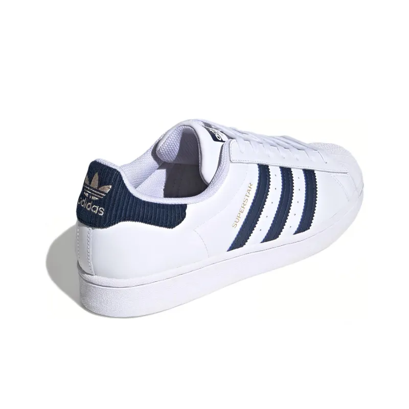 Adidas Originals Superstar Shoes 'Cloud White Navy Blue'-3