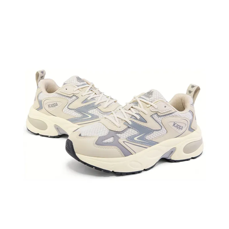 Kappa Cushioning Anti-Slip And Wear-Resistant Low-Top Casual Running Shoes Unisex Silver Gray-3