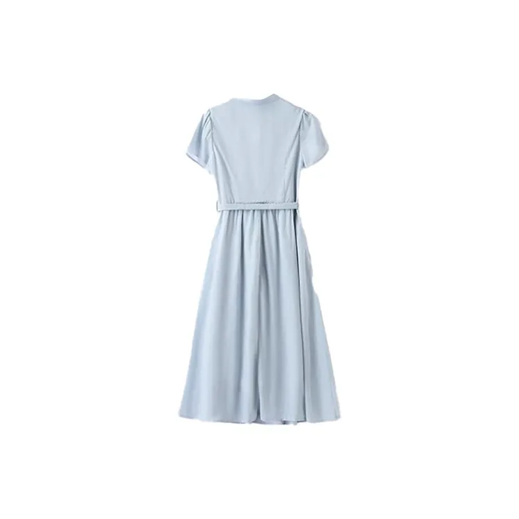 Mapping Short Sleeved Dresses Women's Sky Blue-1