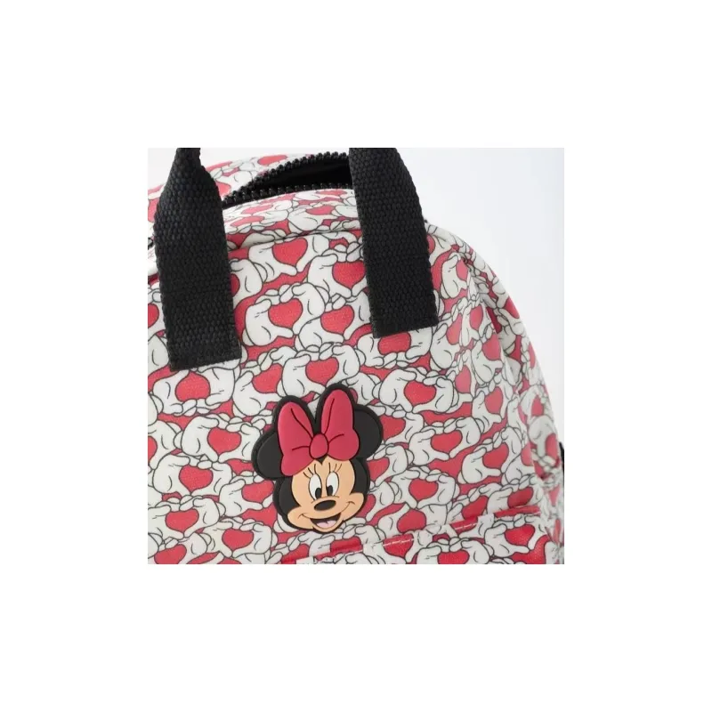 Disney Canvas Backpack Mouse Backpack Regular Unisex Pink-2