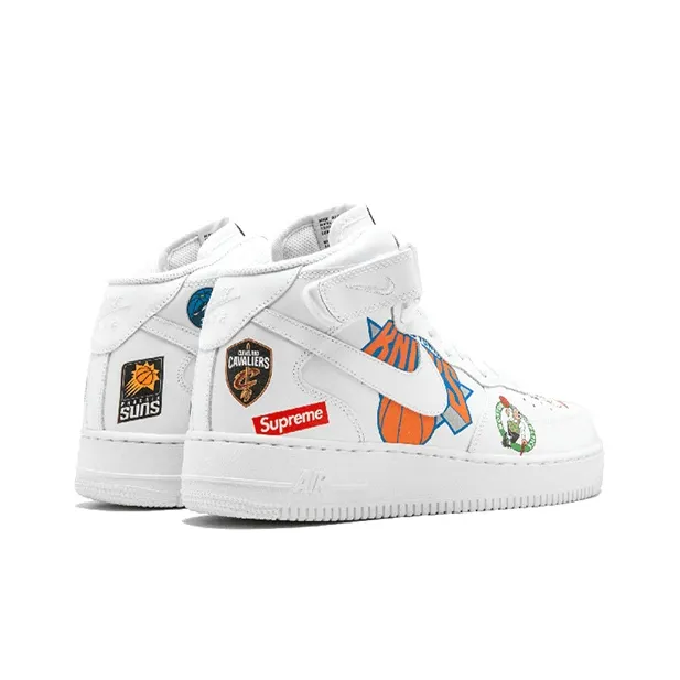 Nike Air Force 1 Mid Supreme Nba White-4