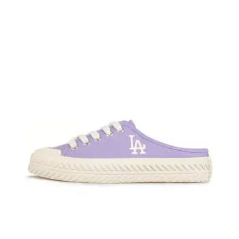 MLB Playball Mule Anti Slip Wear Resistant Low Top Canvas Shoes Unisex Violet