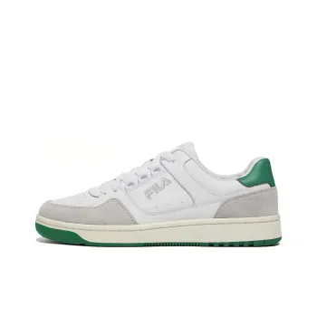 FILA Targa Club LT Cushioning Wear Resistant Low Top Skateboard Shoes Unisex White Green Korean Style