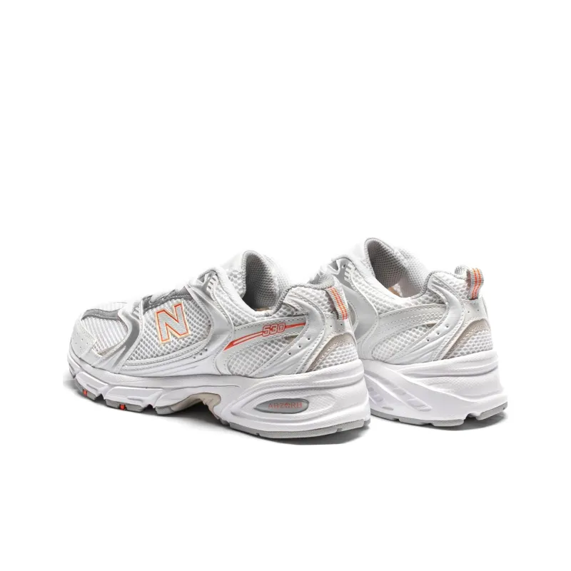 New Balance 530 White Silver Retro Orange-3