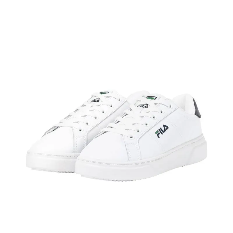 FILA Court Plumpy Lite Wear resistant And Lightweight Low Top Skateboard Shoes Unisex White Blue-2