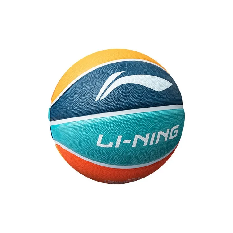 LiNing Rubber Basketball Yellow Blue Orange Size 5 Size 7 Training Unisex-1