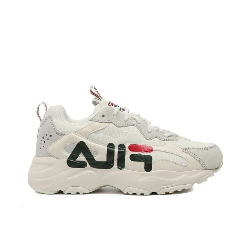 FILA Ray Tracer Linear Low Top Running Shoes Grey/Black/Red-1