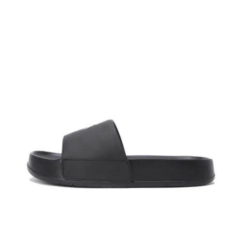 DESCENTE Slip Resistant Slide Slippers Unisex Black