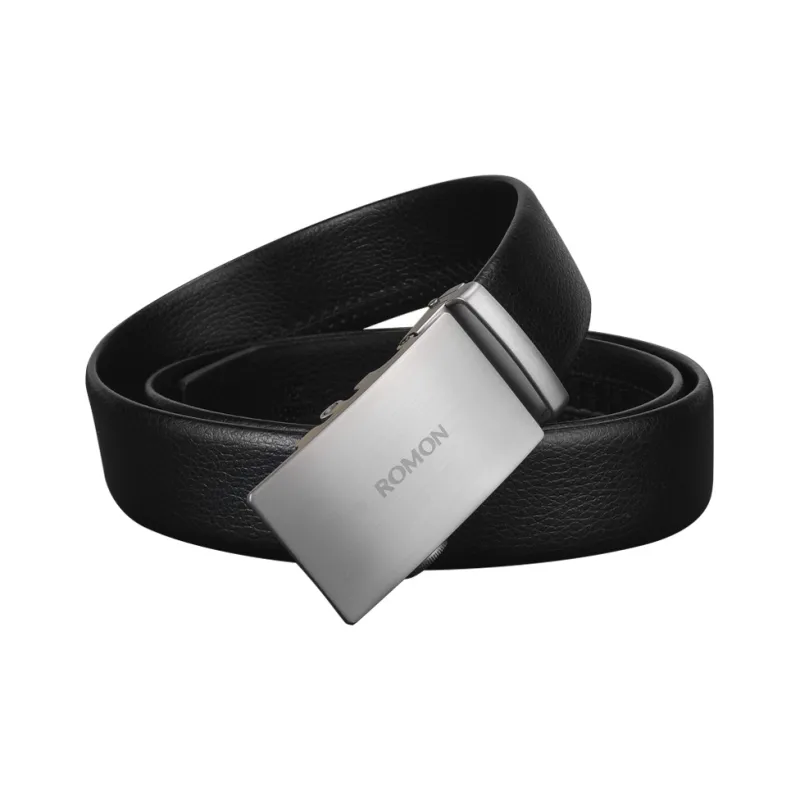 Romon Business Automatic Buckle Luxurious Yet Affordable, Versatile And Elegant Cow Leather Belts Men's 3.5cm-1