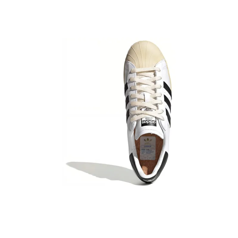 Adidas Superstar White Black Aged Sole-4