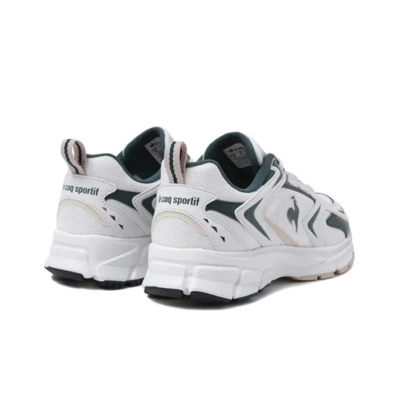 Le Coq Sportif Lightweight And Breathable Low Top Casual Shoes Unisex White Green-4