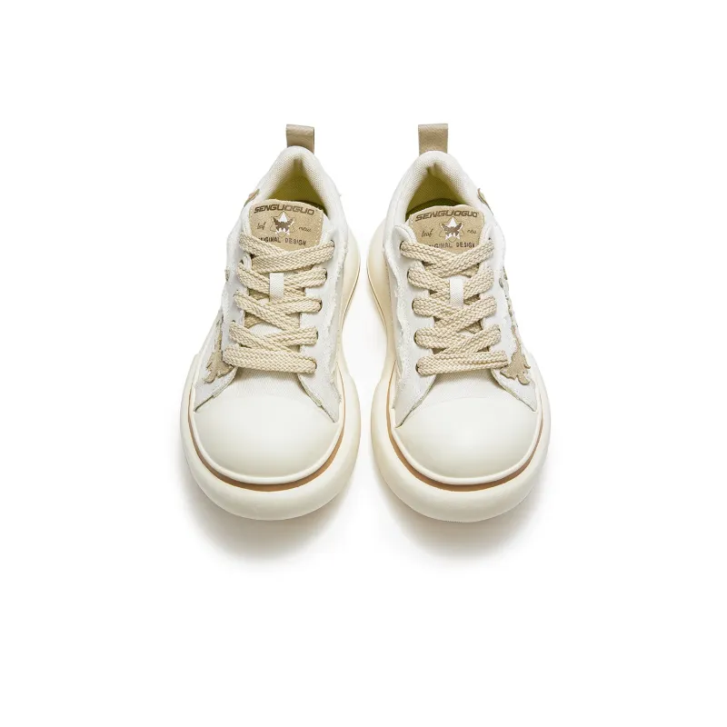 SENGUOGUO Height Increasing Wear-Resistant Breathable Low-Top Canvas Shoes Unisex-7