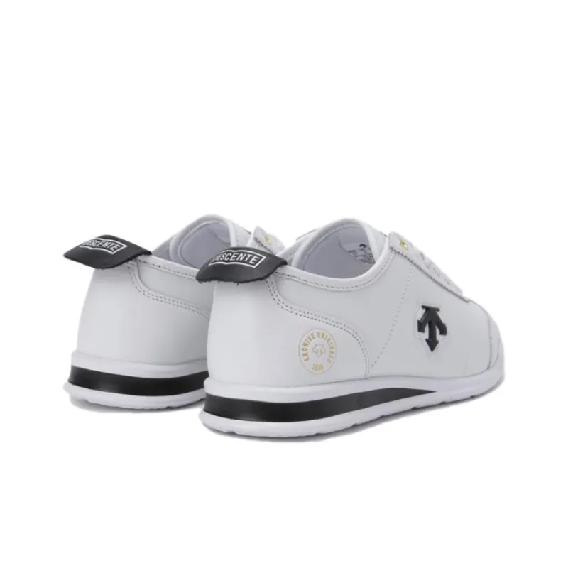 DESCENTE Cushioning Slip Resistant Low Top Running Shoes Unisex White Black-2