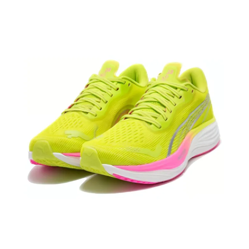 PUMA Velocity Nitro 3 Anti Slip Wear Resistant Low Top Casual Running Shoes Women's Yellow-2