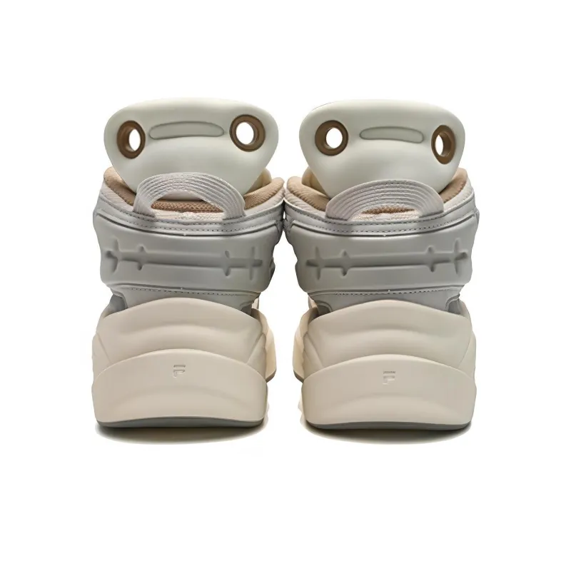 FILA FUSION THE MASH Cushioning Wear Resistant Low Top Vintage Basketball Shoes Women's White-3
