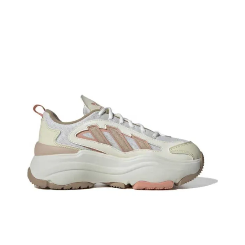 Adidas Originals OZGAIA Anti Slip Wear Resistant Low Top Chunky Sneakers Women's Beige Pink-1