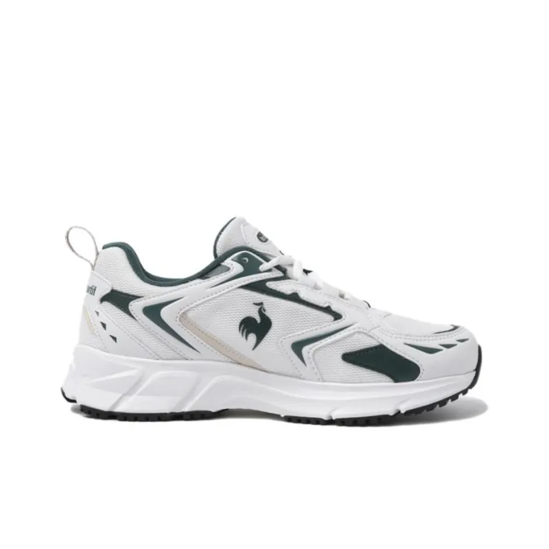 Le Coq Sportif Lightweight And Breathable Low Top Casual Shoes Unisex White Green-1