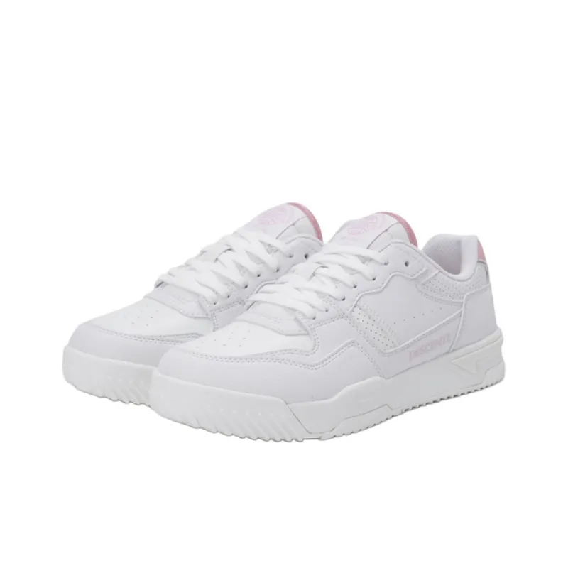 DESCENTE Dribble V2 Anti Slip Wear Resistant Low Top Skateboard Shoes Women's White Pink-1