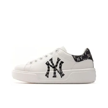 MLB Chunky Classic Wear Resistant Low Top Skateboard Shoes Unisex White