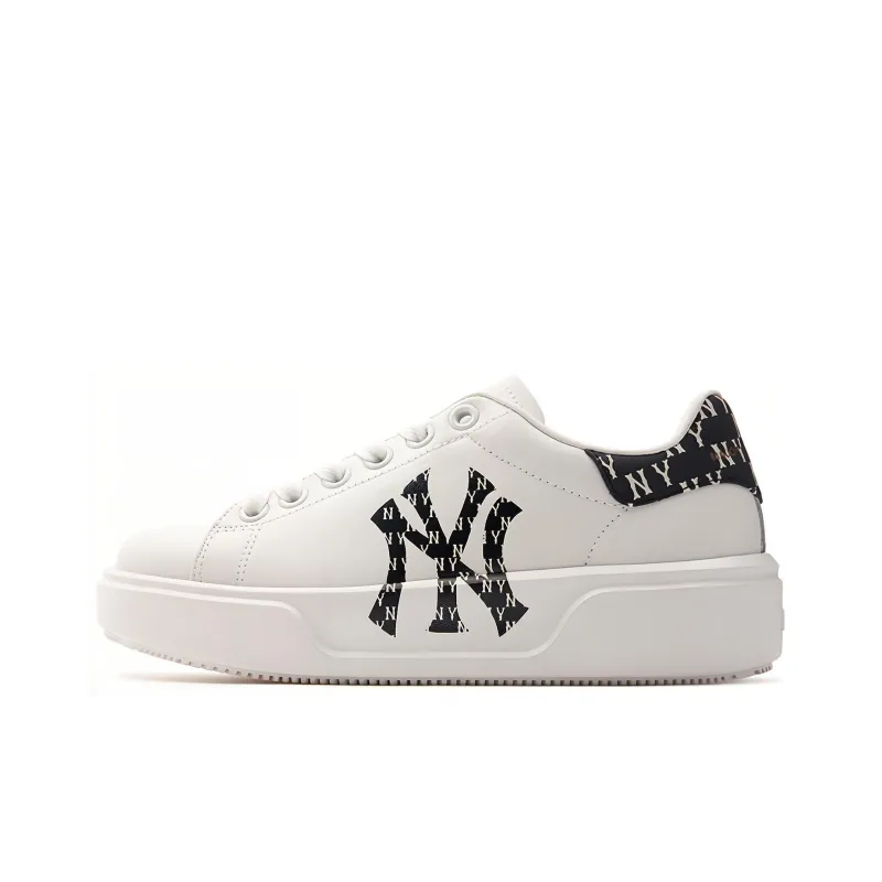 MLB Chunky Classic Wear Resistant Low Top Skateboard Shoes Unisex White-0