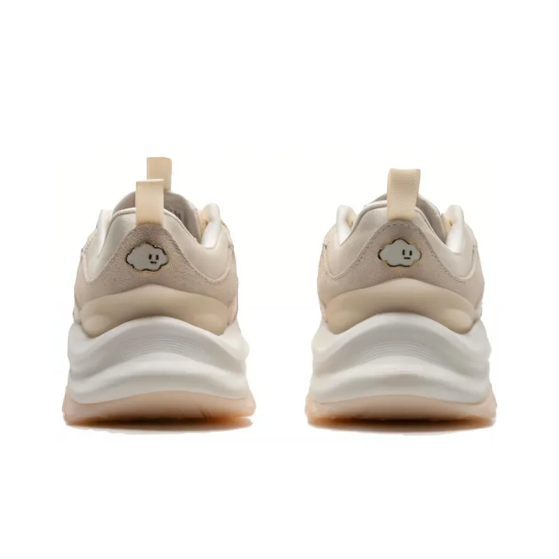 Adidas Maxxwavy Cushioned Wear Resistant Breathable Rebound Low Top Training Running Shoes Women's Beige Yellow-4