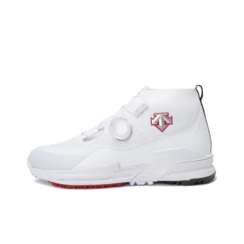 DESCENTE R90 MID BOA Mid Top Golf Shoes Men's White Black Red