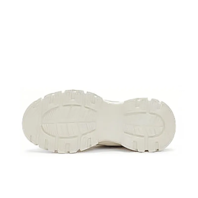 Kappa Slip Resistant And Abrasion Resistant Coverage Low Top Chunky Sneakers Unisex White Gray-4